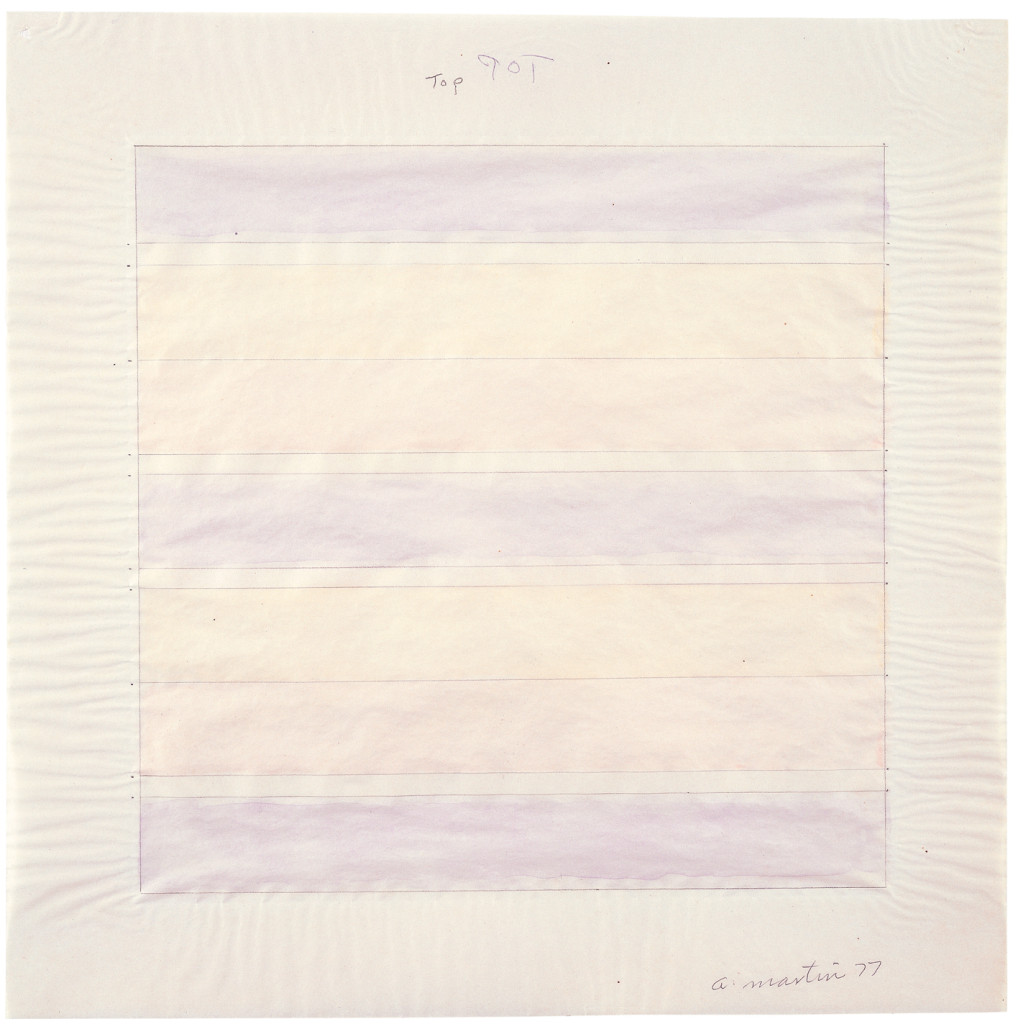 Figure 2. Agnes Martin, Wood I, 1963 Watercolor and graphite on paper, 15 x 15 1/2 inches (38.1 x 39.4 cm) Gift of Sally and Wynn Kramarsky, The Museum of Modern Art, New York. © 